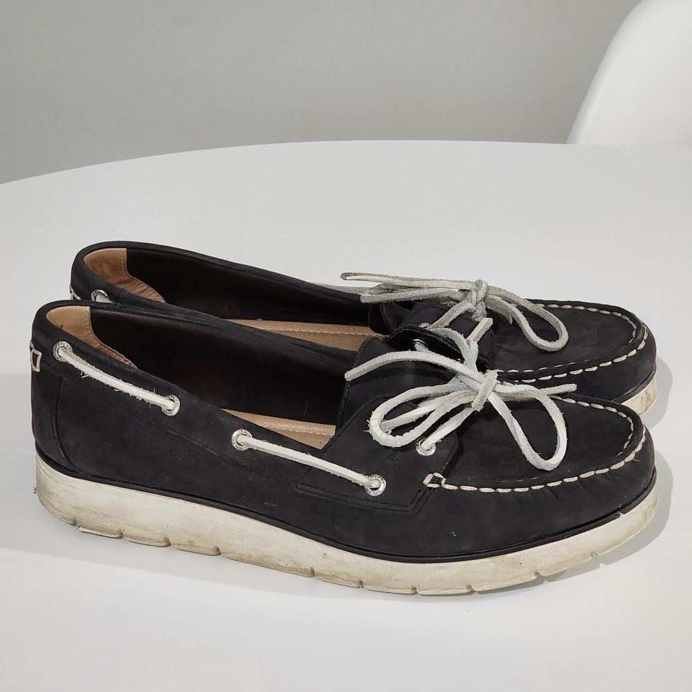 Sperry Azur Cora‎ Nubuck Boat Shoe Womens 10 US Leather Slip On Comfort Flats